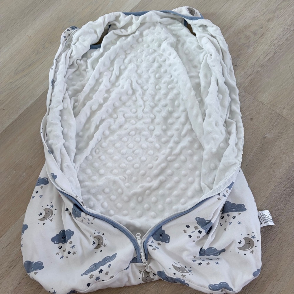 Yoefoss Baby Sleep Sack 6-12 Months Blue Cloud Moon Minky Lined SS-M-006-M - Picture 3 of 11